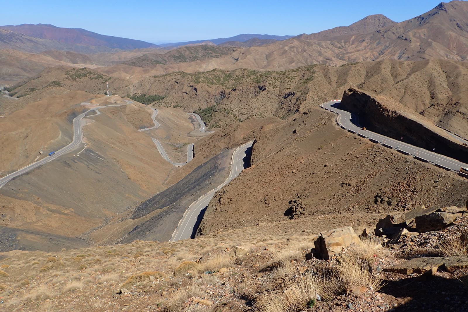 N9 road crossing the High Atlas near Tizi n’Tichka, Morocco